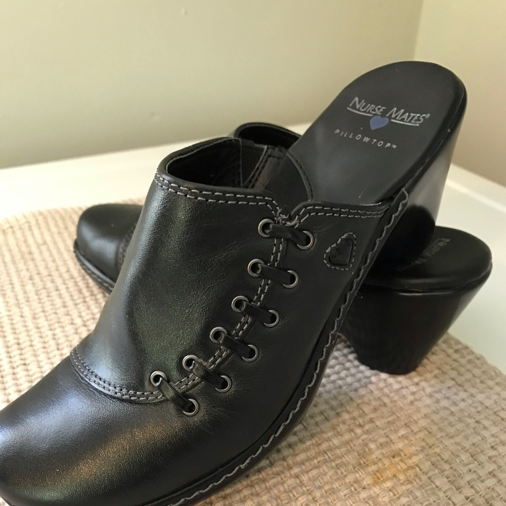 Leather Nurse Mate Clogs
